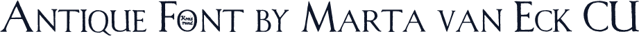 Antique Font by Marta van Eck CU