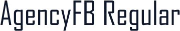 AgencyFB Regular