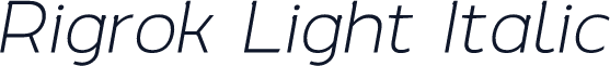 Rigrok Light Italic