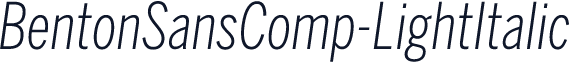 BentonSansComp-LightItalic