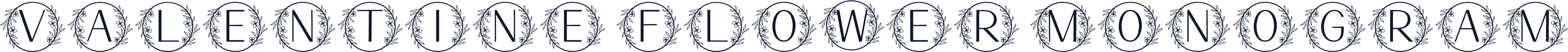 Valentine Flower Monogram