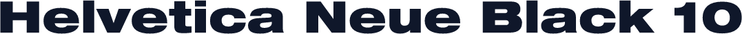 Helvetica Neue Black 10