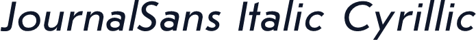JournalSans Italic Cyrillic