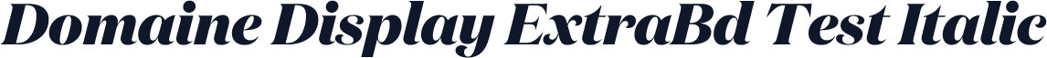 Domaine Display ExtraBd Test Italic