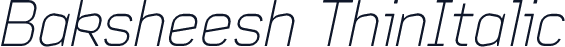 Baksheesh ThinItalic