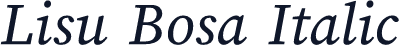 Lisu Bosa Italic