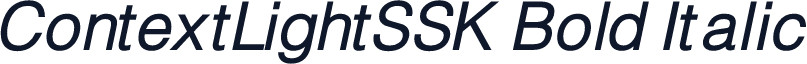 ContextLightSSK Bold Italic