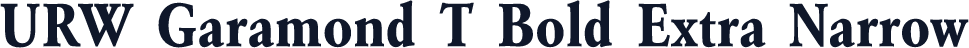 URW Garamond T Bold Extra Narrow