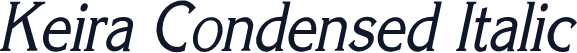 Keira Condensed Italic
