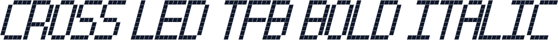 Cross led tfb bold Italic