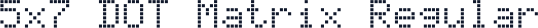 5x7 DOT Matrix Regular