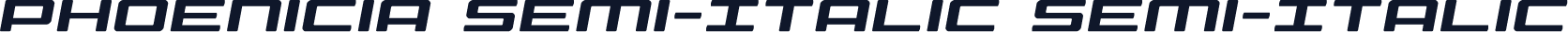 Phoenicia Semi-Italic Semi-Italic