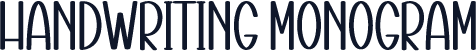 Handwriting Monogram