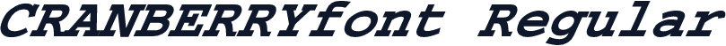 CRANBERRYfont Regular