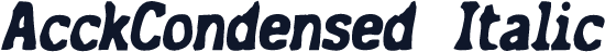 AcckCondensed  Italic