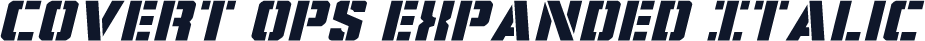 Covert Ops Expanded Italic