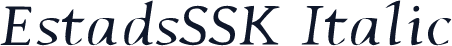 EstadsSSK Italic