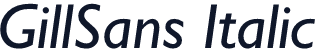 GillSans Italic