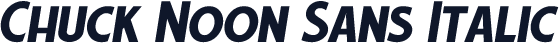 Chuck Noon Sans Italic