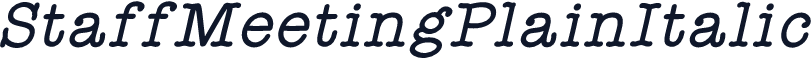 StaffMeetingPlainItalic