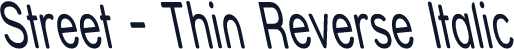 Street - Thin Reverse Italic