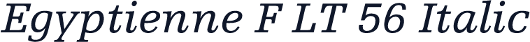 Egyptienne F LT 56 Italic