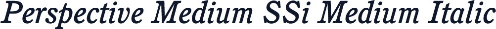 Perspective Medium SSi Medium Italic