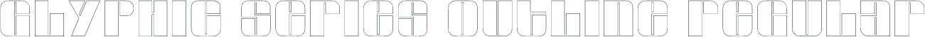 Glyphic Series Outline Regular