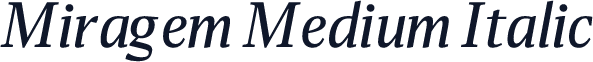 Miragem Medium Italic