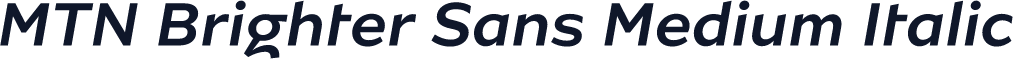 MTN Brighter Sans Medium Italic