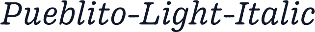 Pueblito-Light-Italic