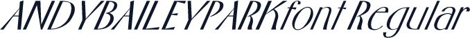 ANDYBAILEYPARKfont Regular