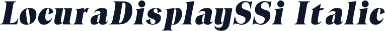 LocuraDisplaySSi Italic