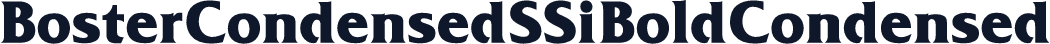 Boster Condensed SSi Bold Condensed