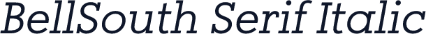 BellSouth Serif Italic