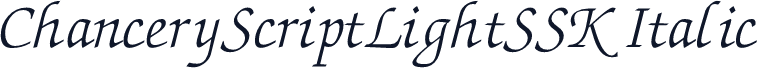 ChanceryScriptLightSSK Italic