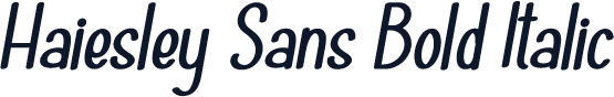 Haiesley Sans Bold Italic