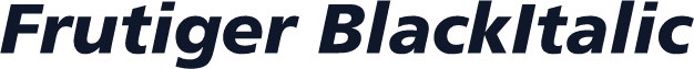 Frutiger BlackItalic