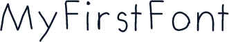 MyFirstFont