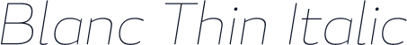 Blanc Thin Italic