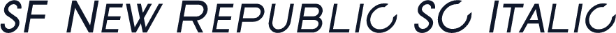 SF New Republic SC Italic