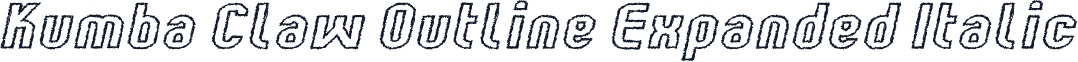 Kumba Claw Outline Expanded Italic