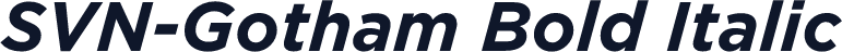 SVN-Gotham Bold Italic