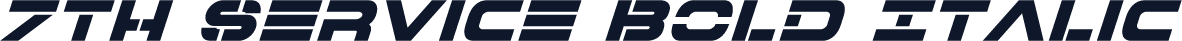 7th Service Bold Italic