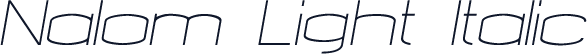 Nalom Light Italic