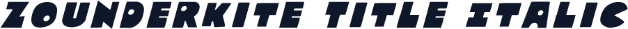 Zounderkite Title Italic