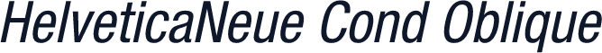 HelveticaNeue Cond Oblique
