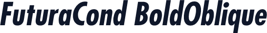 FuturaCond BoldOblique