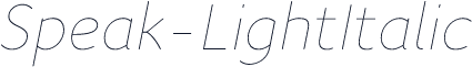 Speak-LightItalic