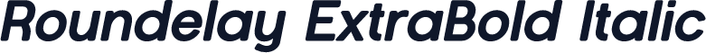 Roundelay ExtraBold Italic